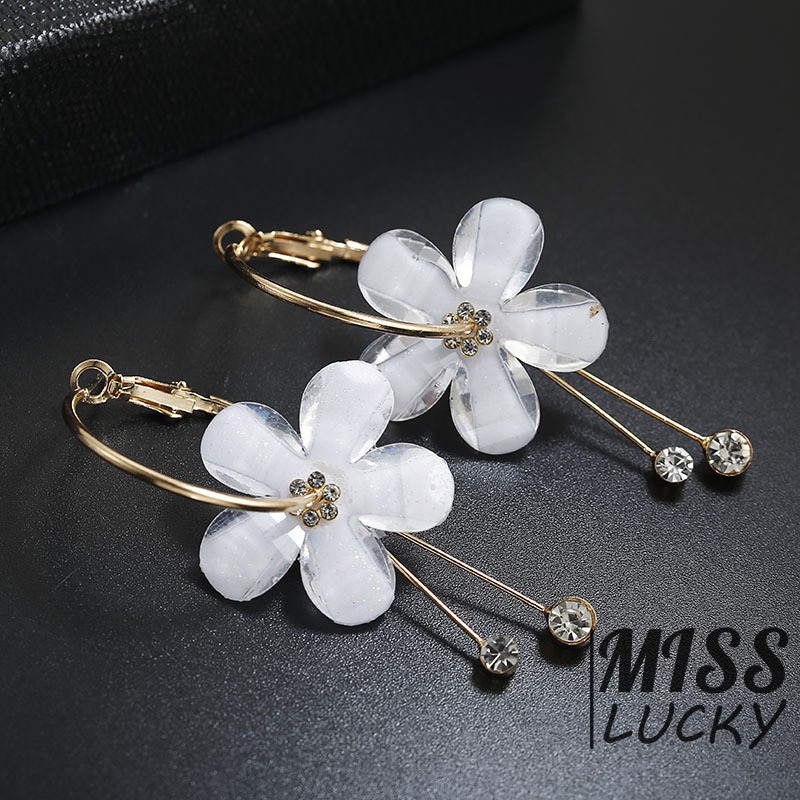 Bông tai hình đóa hoa phong cách Hàn Quốc hợp thời trang cho nữ