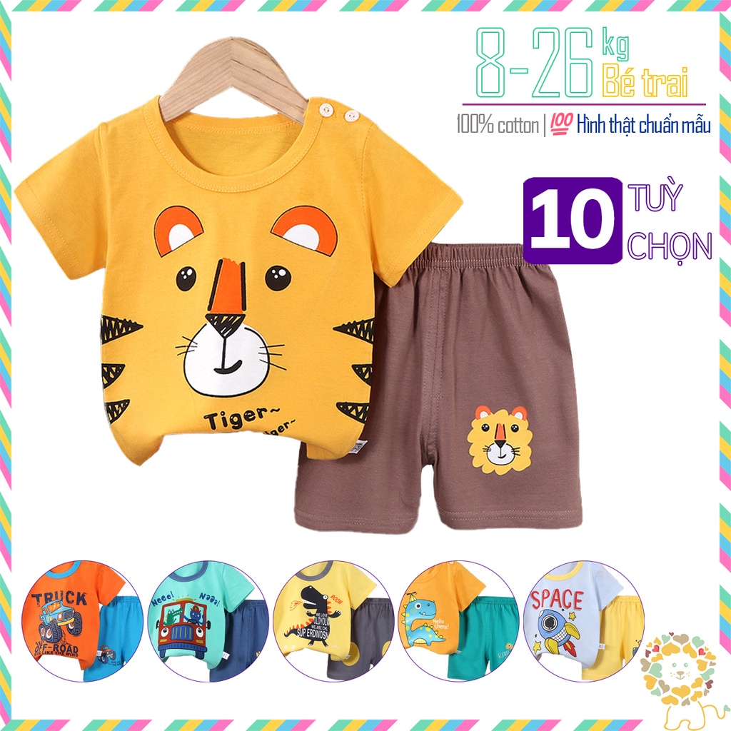 Bộ cotton cho bé mùa hè bộ cộc tay bé trai BabyCity cotton túi zip mẫu mới 2022