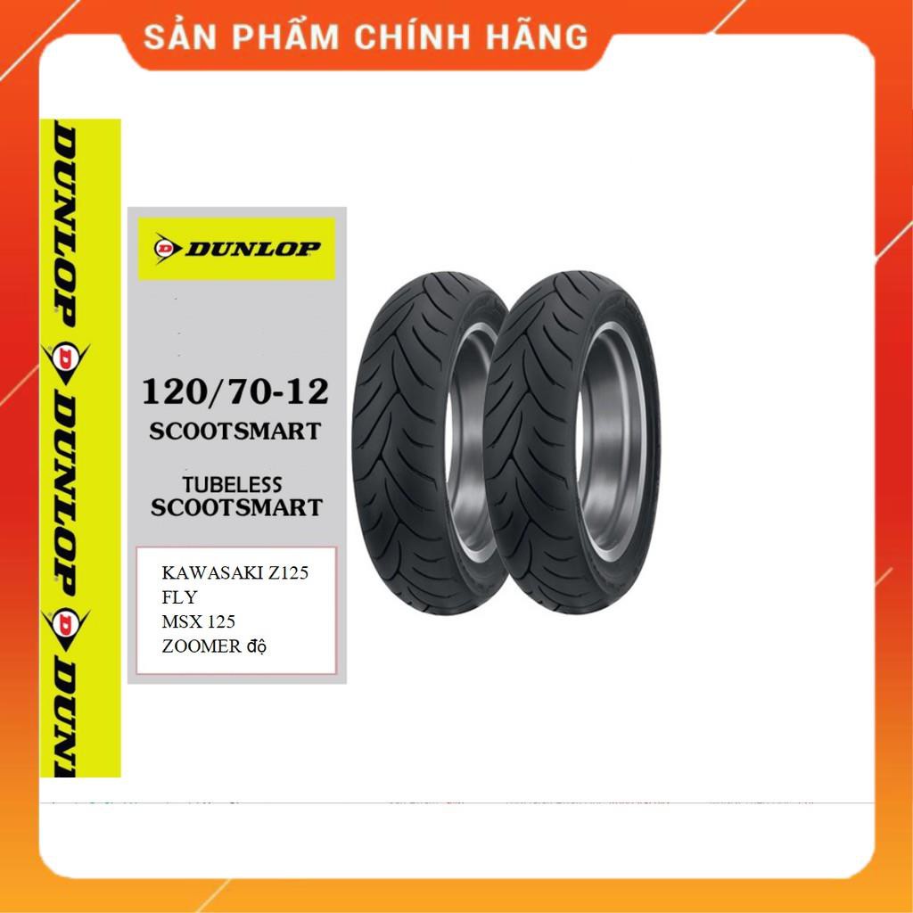 LỐP (VỎ) DUNLOP 120/70-12 SCOOT SMARTF MSX 125,VESPA, FLY, ECUPIRO, KAWASAKI 125 GIÁ KHUYẾN MÃI KHAI TRƯƠNG