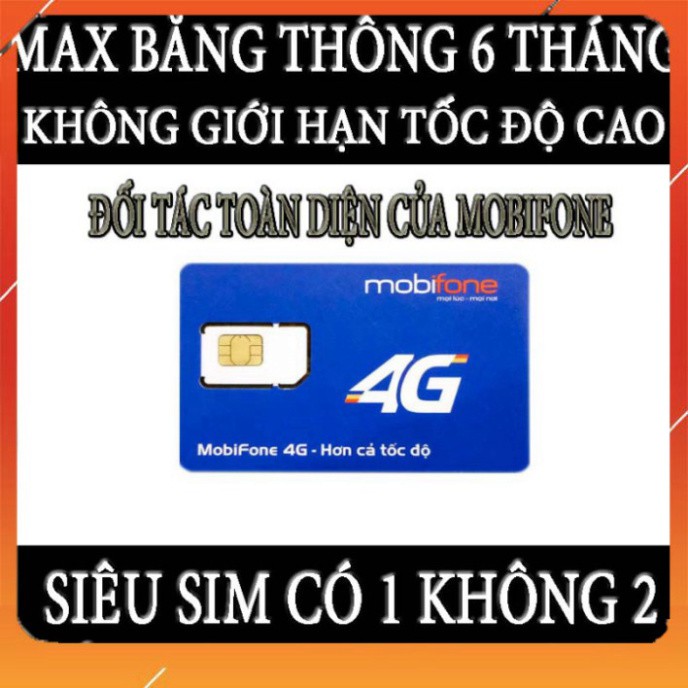 THANH LÝ XẢ KHO [MAX BĂNG THÔNG]SIM 4G MOBIFONE TRỌN GÓI 1 NĂM KHÔNG GIỚI HẠN DUNG LƯỢNG TỐC ĐỘ CAO CHO ĐIỆN THOẠI,WIFI,