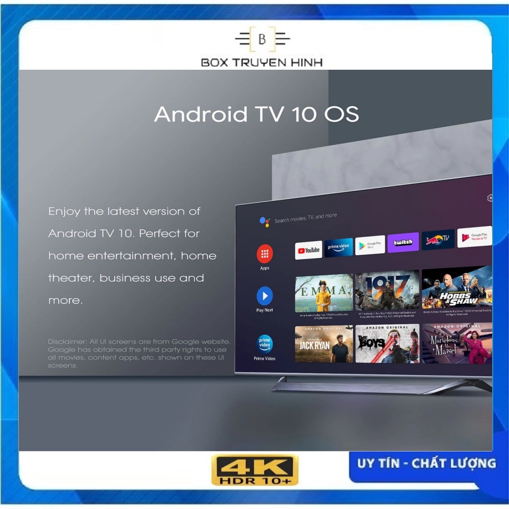 Android Box Mecool KM2, CPU S905X2-B, DDR4 2GB, eMMC 8GB, Android TV 10 chính chủ Google, remote voice theo box