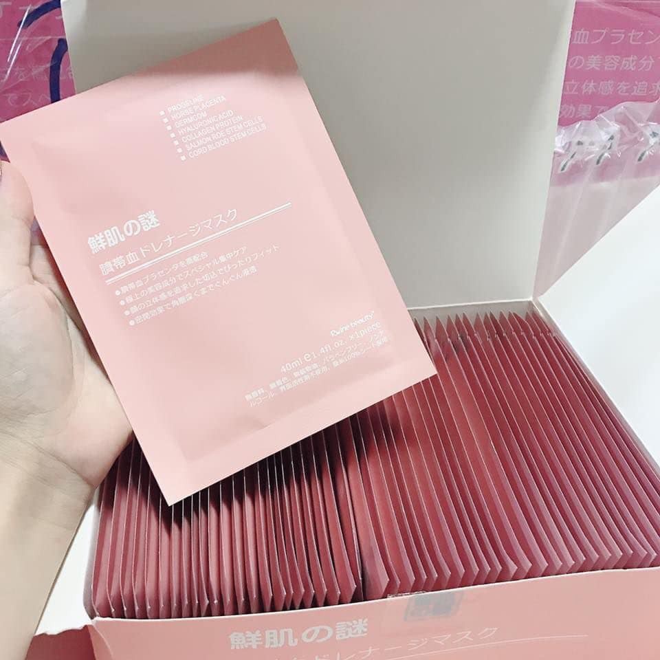 [CHUẨN AUTH] Mặt Nạ Nhau Thai Cuốn Rốn ⚜️Mặt Nạ Tế Bào Gốc⚜️ Mask Nhau Thai Cừu Rwine Beauty Stem Cell Placenta Nhật Bản