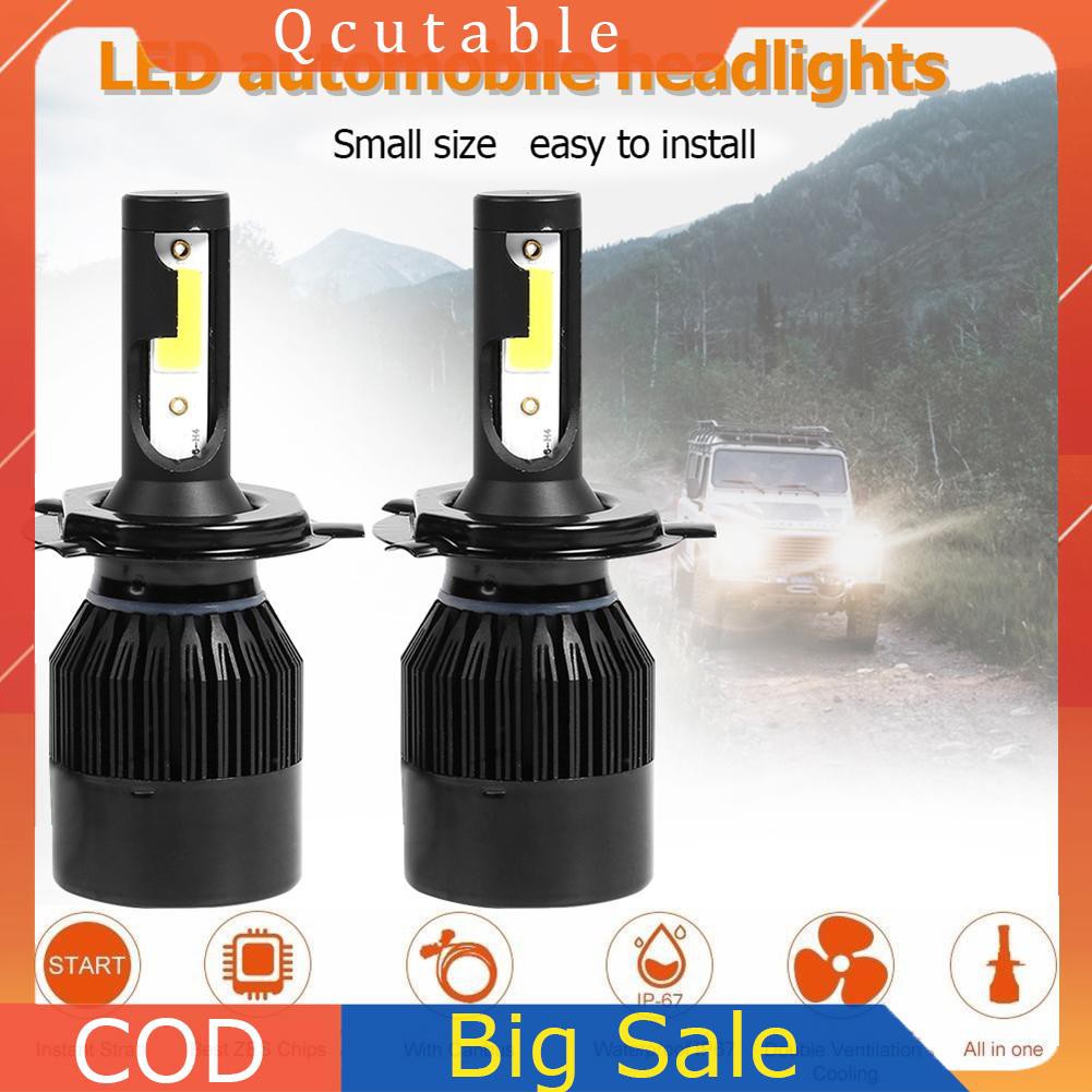 Set 2 Bóng Đèn Pha C6 Led H1 H3 H4 H7 H11 9005 9006 9-32v 36w 6500k 8000lm Cob Cho Xe Hơi Tiện Dụng