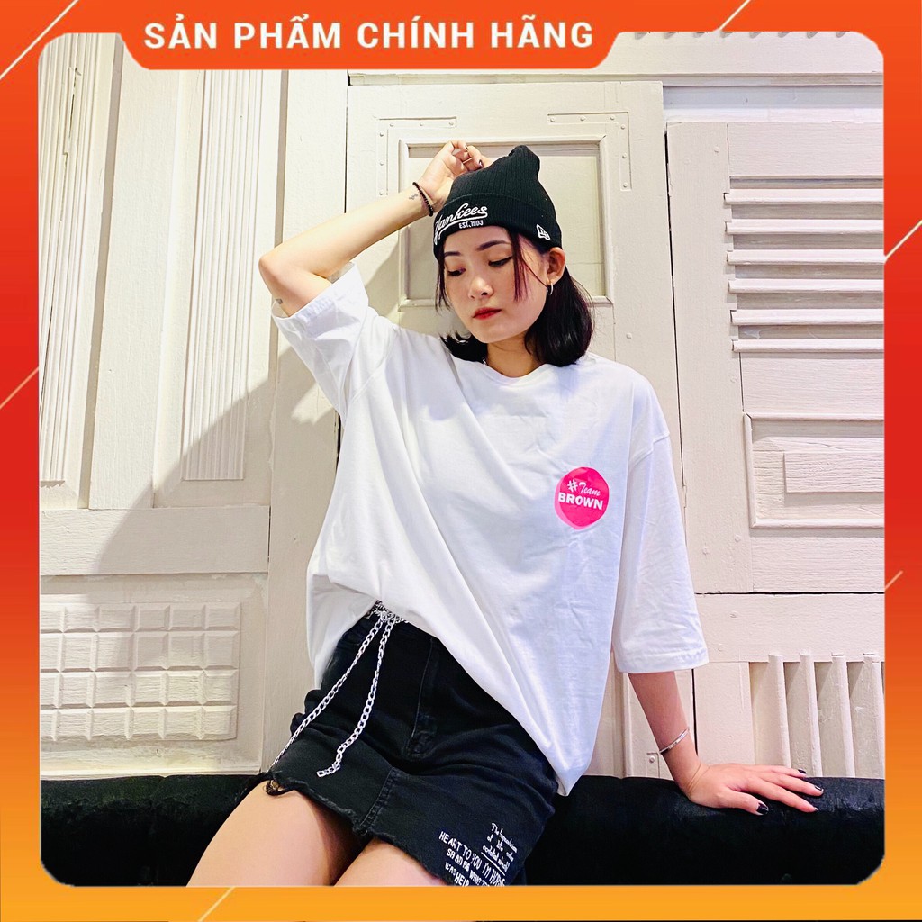 [ MÃ - BROWBTNT1 - SALEOFF 10% ] ÁO THUN WHITE TEAM BROWN  -  XANH - UNISEX - BROWN.studio   [ HÀNG 