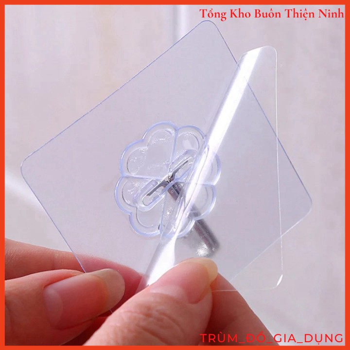 Móc Dán Tường Siêu Dính Trong Suốt Chịu Lực Tốt Treo Tường Chắc Chắn 6x6 cm