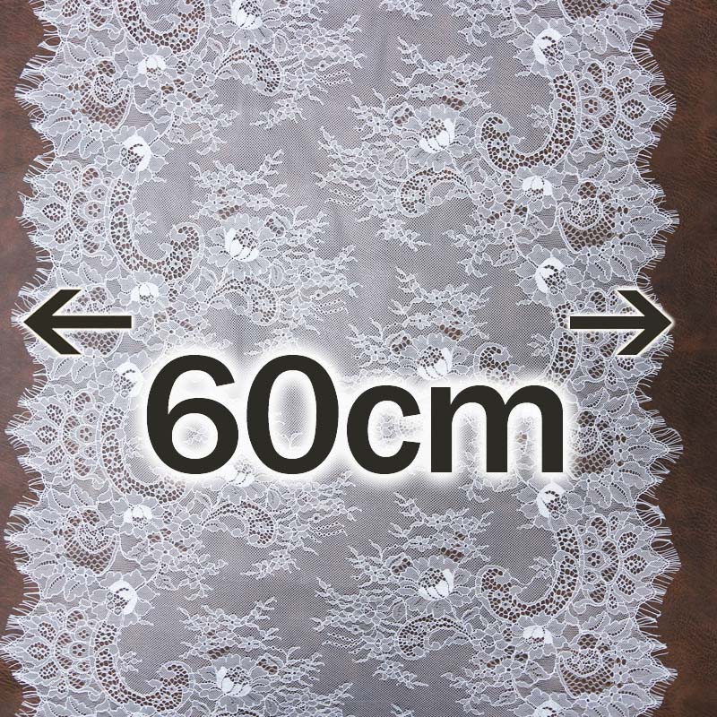 Vải ren dài 3m rộng 60cm dùng để may thêu trang trí quần áo