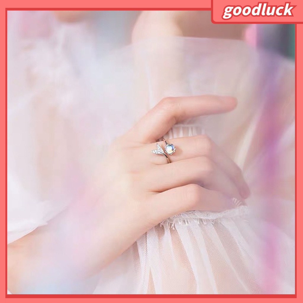 Goodluck| Nhẫn Hở Chống Gỉ Hình Đuôi Cá Sáng Tạo Thời Trang Cho Nữ