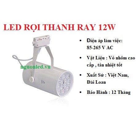 ĐÈN LED RỌI THANH RAY, LED CHIẾU ĐIỂM 12W (NÊN MUA) LOẠI TỐT, GIÁ RẺ, CHẤT LƯỢNG DÙNG CHIẾU SHOP, TIÊU ĐIỂM.