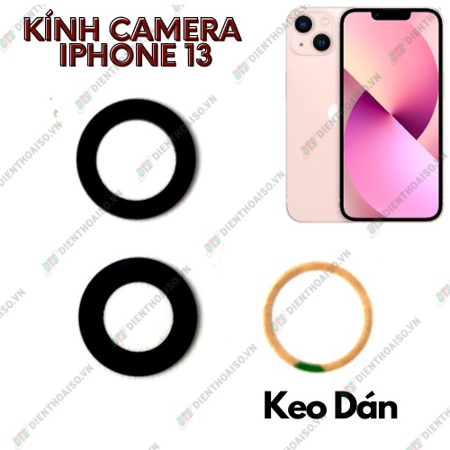 kính camera iphone 13 kèm keo dán