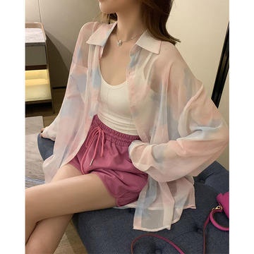 Áo Sơ Mi Chiffon Mỏng Tay Dài Chống Nắng Thời Trang Mùa Hè Cho Nữ