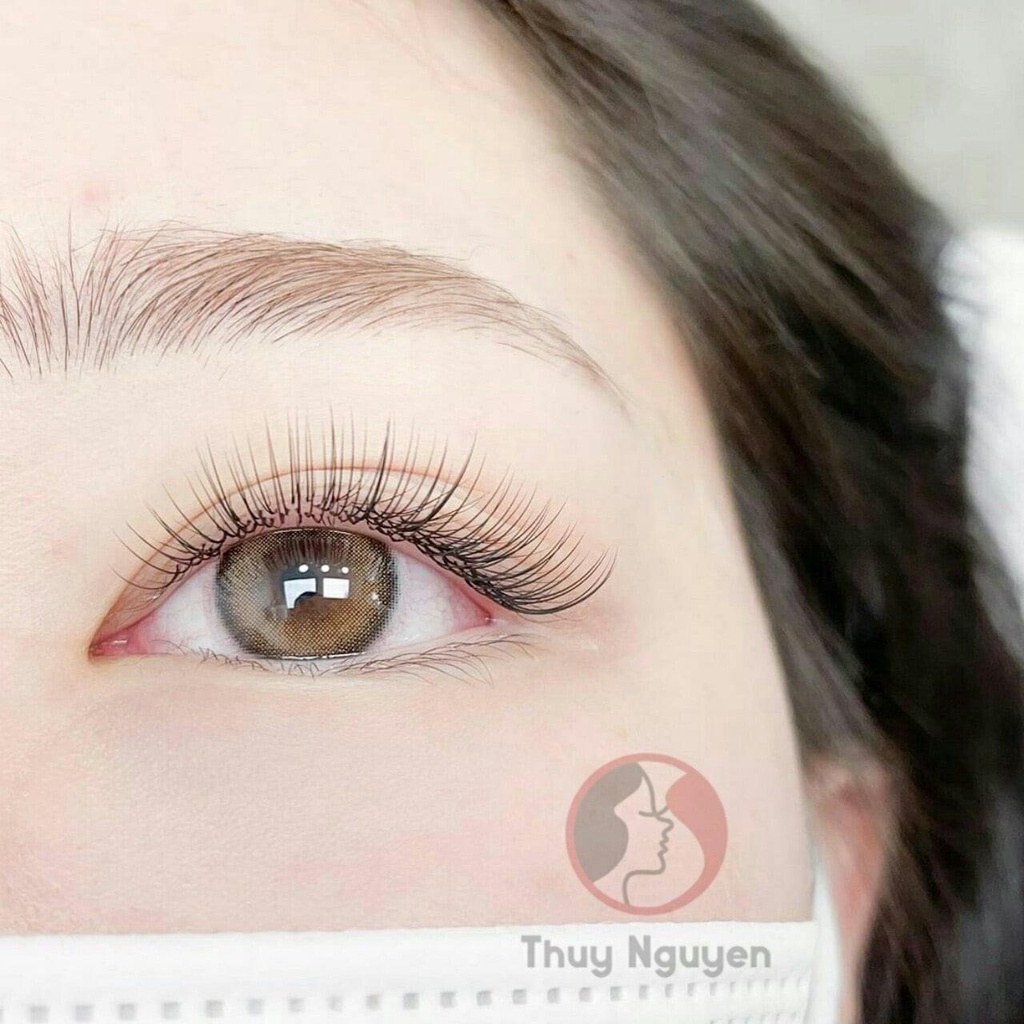 Lens , kính áp tròng màu brown , màu nâu viền hàn không cận và cận ( không giãn , giãn nhỏ và giãn vừa )