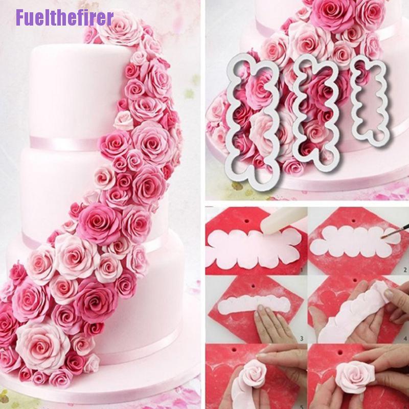 Khuôn Cắt Tạo Hình Hoa Hồng Bằng Nhựa Trang Trí Bánh Kem