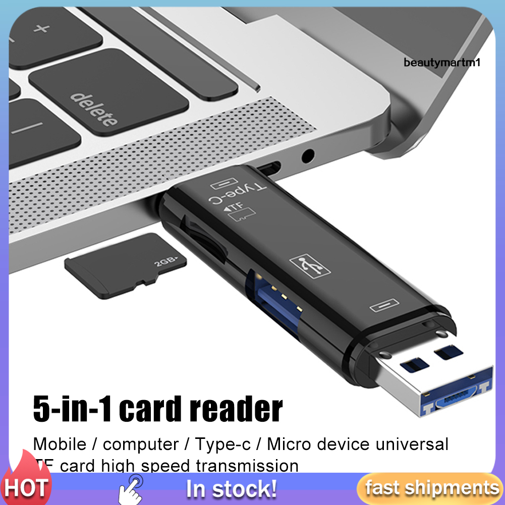 Đầu Đọc Thẻ Nhớ Usb 3.0 Loại C 5 Trong 1