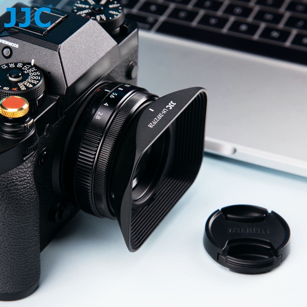 JJC LH-JXF27F28 Loa Che Nắng Hình Vuông Bằng Kim Loại Cho Ống Kính Fujinon XF 27mm F2.8 &amp; Ống Kính XF 27mm f/2.8 R WR Trên Máy Ảnh Fuji Fujifilm X-S10 X-T5 X-T4 X-T3 X-T2 X-E4 X-E3 X-E2 X-E2S X-H2 X-H2S X-T30 II X-T20 X-T10 X-T200 X-T100 X-A7 XT30 X-Pro3