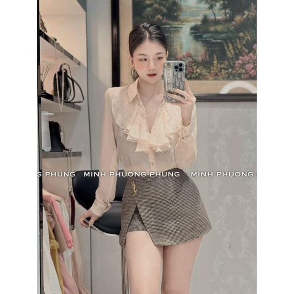 Quần váy nhũ kèm tag hàng QCL1