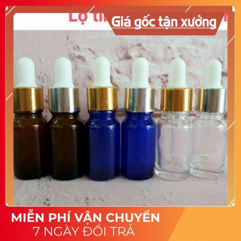 [5ml/10ml] Lọ đựng tinh dầu bóp giọt khoen vàng chiết mỹ phẩm  [chai lo my pham gia si]