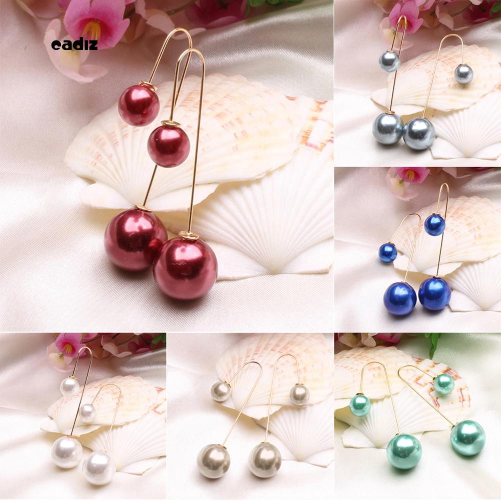 Hoa tai đính hạt ngọc trai 2 mặt thiết kế độc đáo