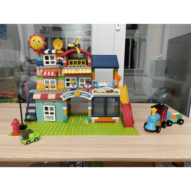 Đồ chơi lắp ghép lego duplo cho bé trai, bé gái từ 3 đến 7 tuổi, bộ xếp hình 258 chi tiết hãng Feelo