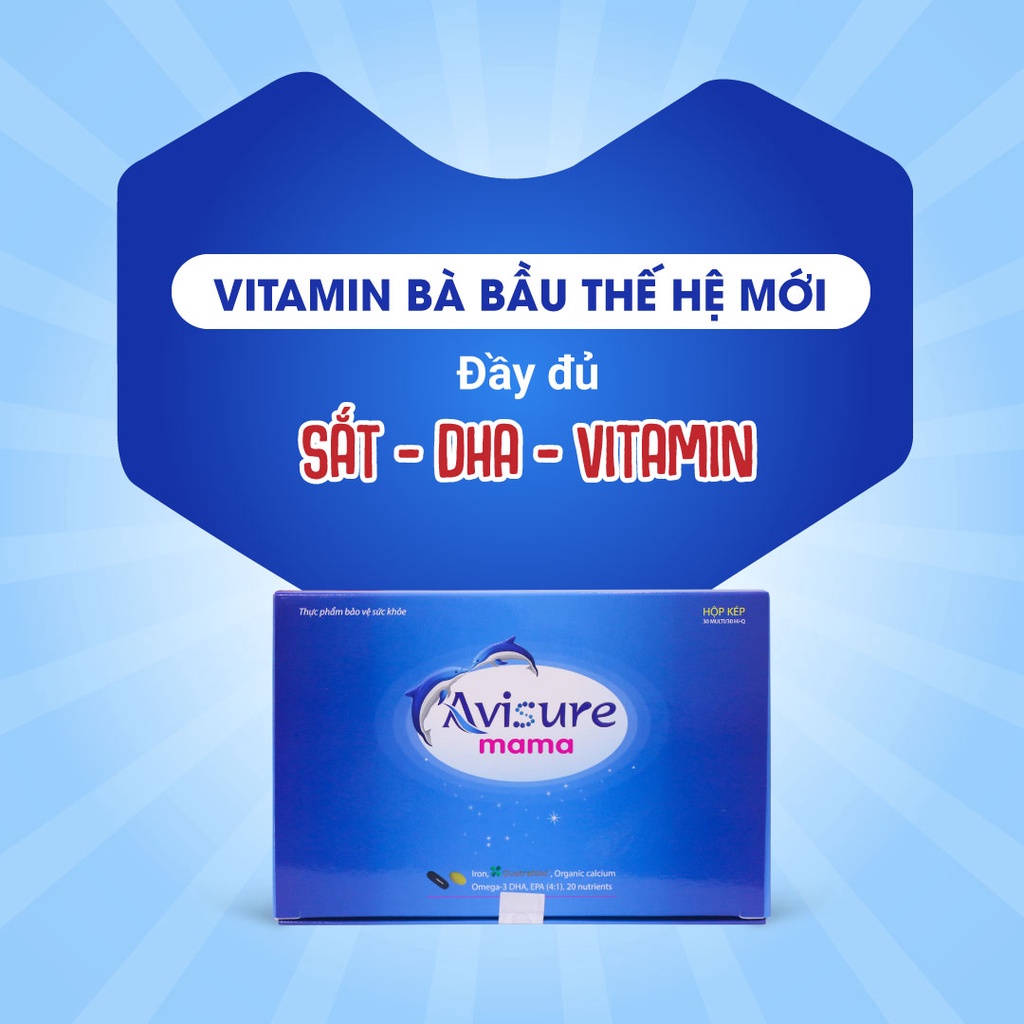 Viên uống Avisure mama - Bổ sung DHA, EPA, các Vitamin, khoáng chất cần thiết trước và sau sinh