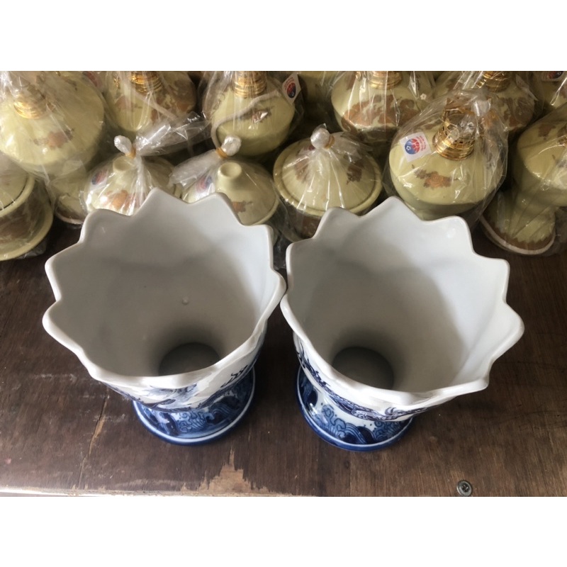 Ly Đựng Phật Thủ Vẽ Rồng Bát Tràng