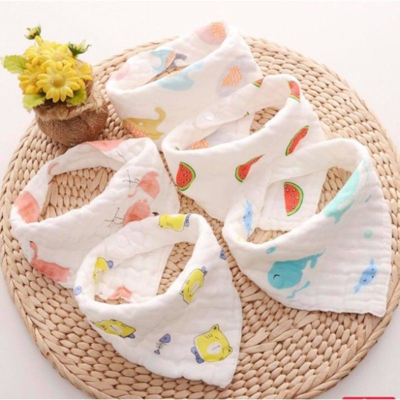 Yếm xô tam giác 6 lớp mềm mại cho bé