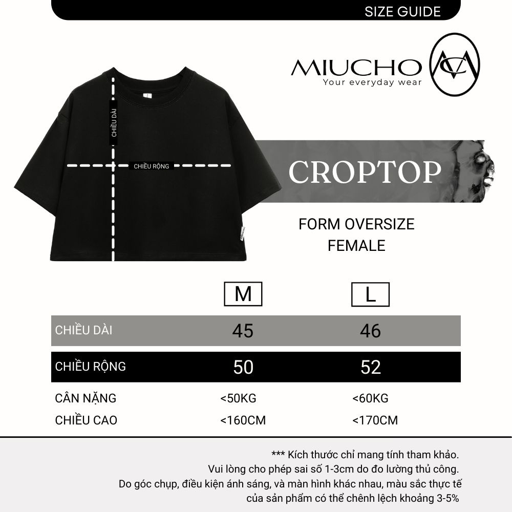 Áo croptop nữ trơn tay ngắn cổ tròn vải thun cotton kiểu hàn quốc CRT01 Miucho in hoạ tiết