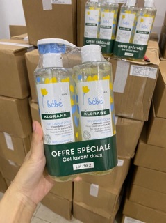 Combo 2 chai sữa tắm Klorane bebe dành cho bé
