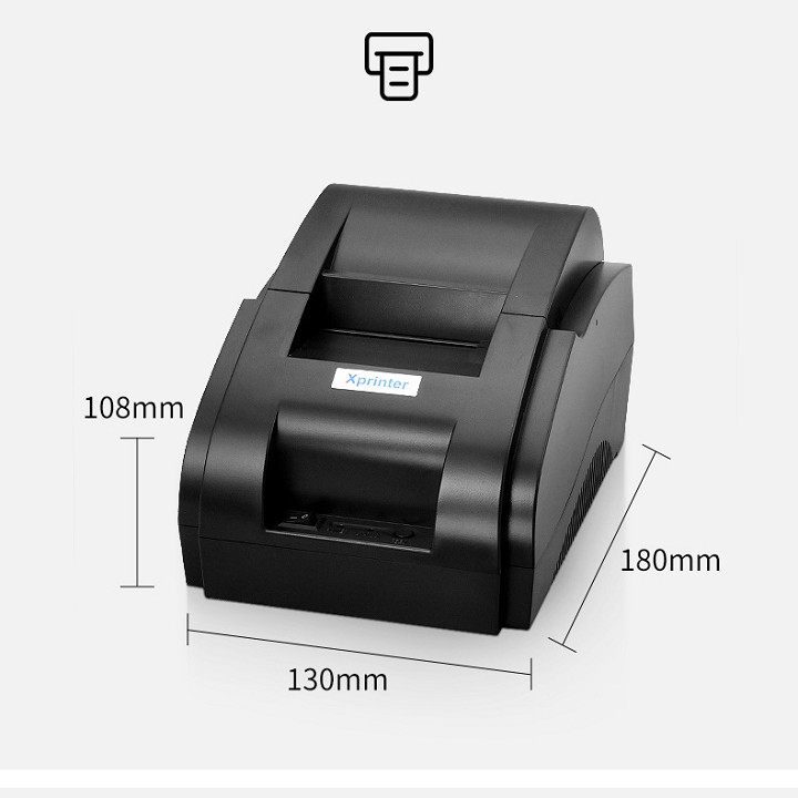 Máy in hoá đơn Xprinter 58IIH (cổng USB kết nối với máy tính) + Tặng Free 5 cuộn giấy in nhiệt | BigBuy360 - bigbuy360.vn