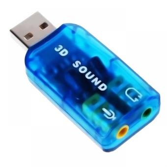 Combo USB Sound Card cho máy tính Laptop kèm cáp Loa hoa sen