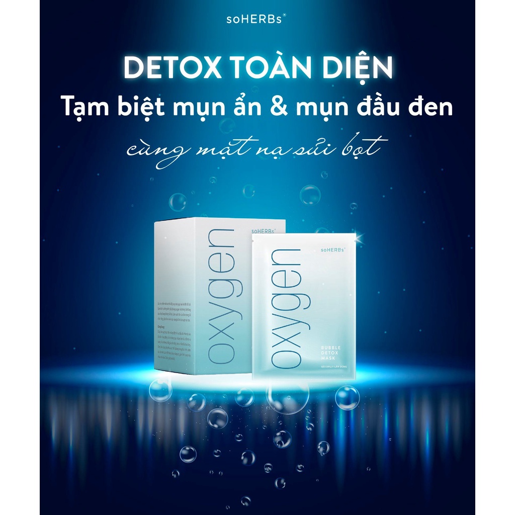 Mặt Nạ Chăm Sóc Da Mặt SOHERBS Soherbs - Oxygen Bubble Detox Mask hộp 15 gói