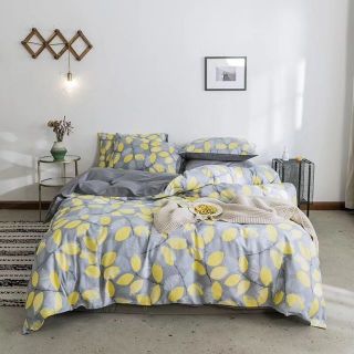 Bộ DẤU CỘNG XÁM set chăn ga gối Cotton Organic 100% Hàn Quốc