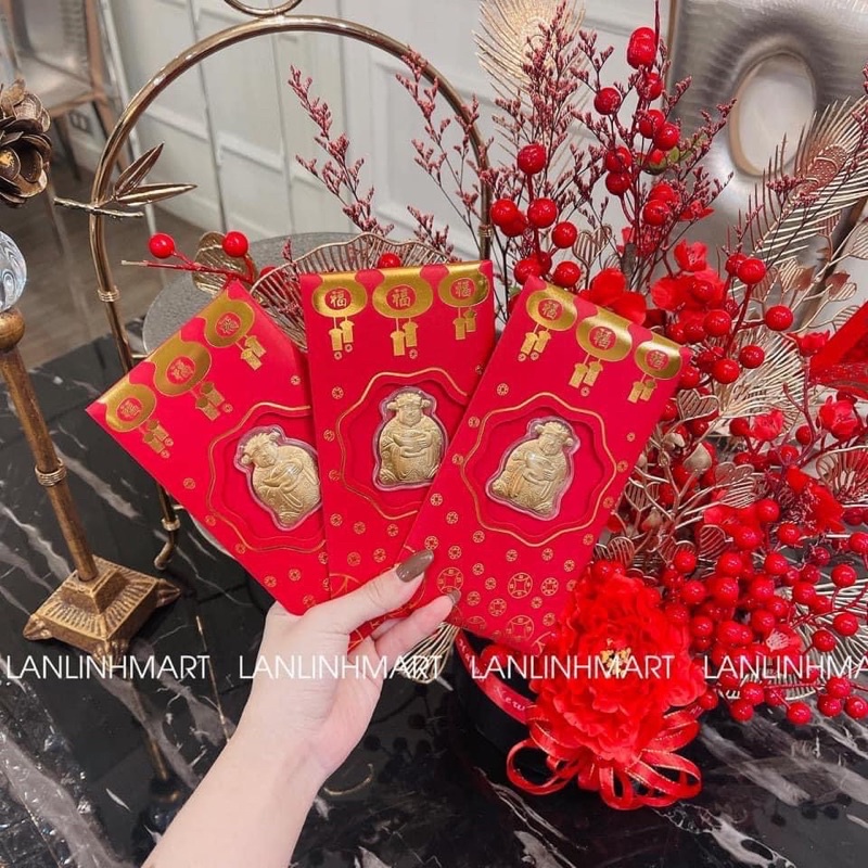 COMBO 10 CÁI #59kkk LÌ XÌ THẦN TÀI MAY MẮN