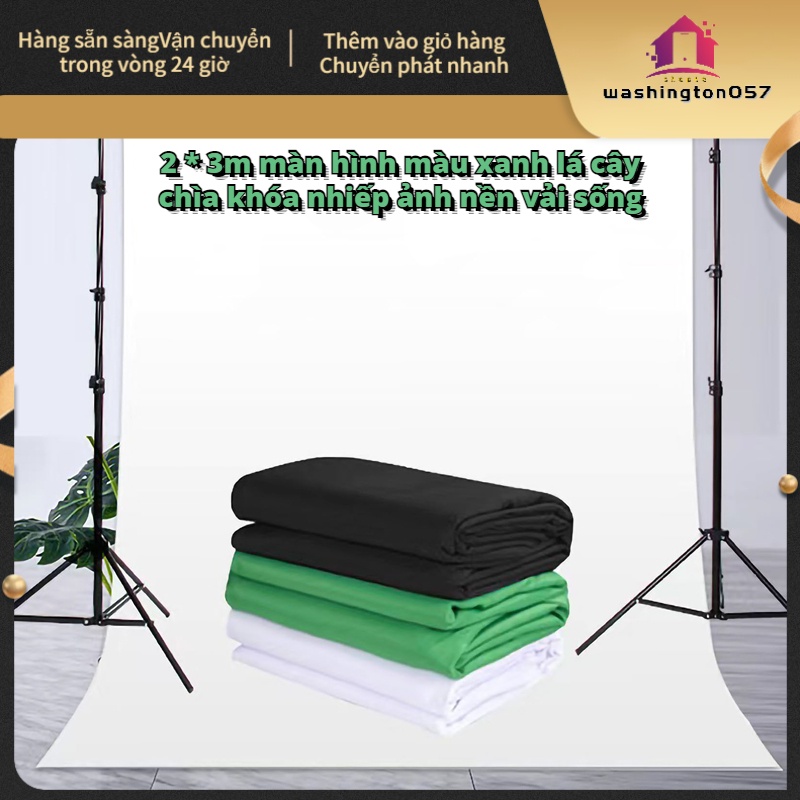 Có thể bán buôn Màn hình nền phông màu xanh lá cây 2x3 mét chụp ảnh cho video phát trực tiếp Photoshoot Hàng giao ngayWashington057