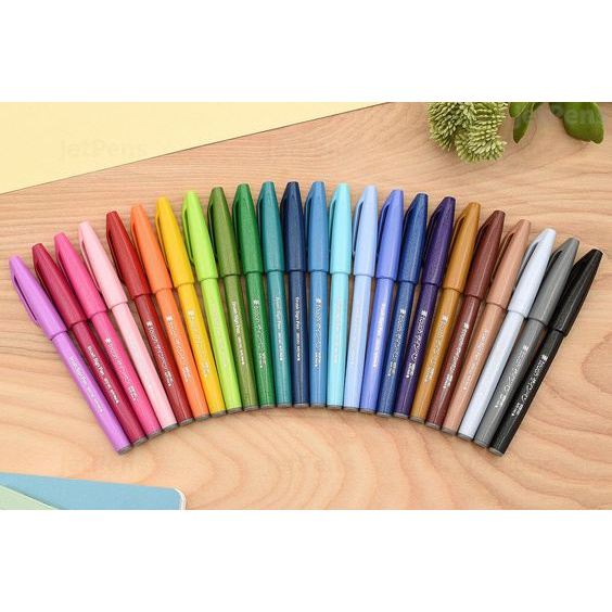 [Mã LIFEXANH03 giảm 10% đơn 500K] Bút viết thư pháp Calligraphy Pentel Brush Sign Pen - 12 màu pastel - Giao hỏa tốc