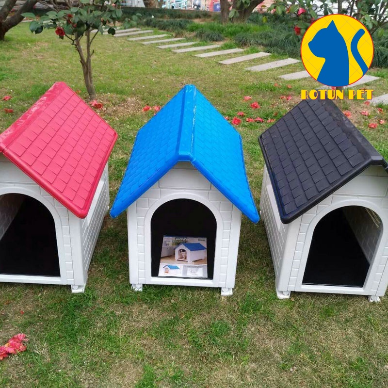 Nhà cho chó ngoài trời, chất liệu nhựa có thể tháo lắp được, kích thước lớn