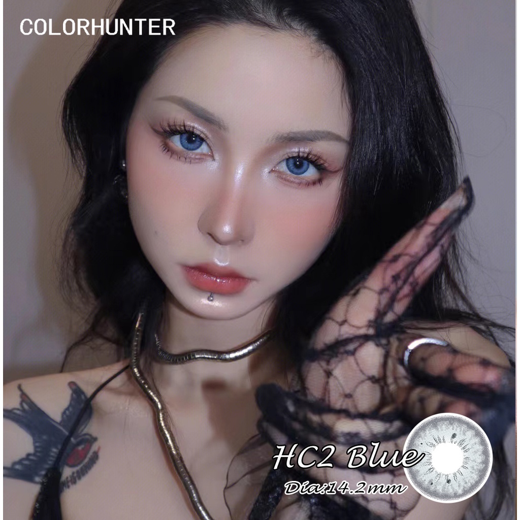 Kính áp tròng Colorhunter Dùng 1 Năm 14.2mm 0 - 8 Độ 1 cặp