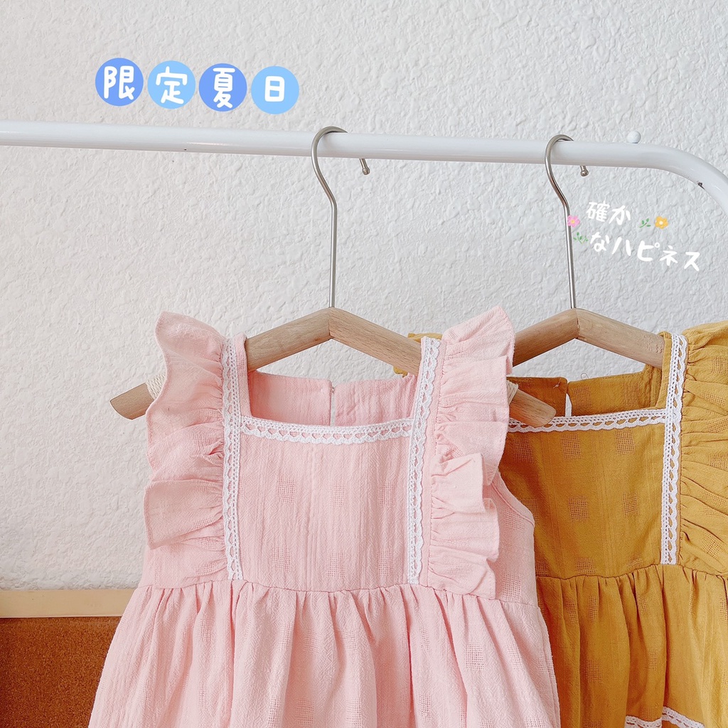 VÁY HÈ CÁNH TIỀN 3 TẦNG VIỀN REN TRẤNG CHẤT THÔ BOI CHO BÉ GÁI 1-6 TUỔI( MÃ V150603)