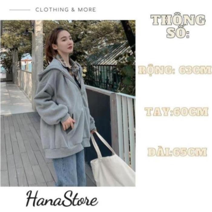 Áo Khoác Hoodie Unisex ❤️ Áo khoác nỉ có mũ và dây kéo hai màu Đen | Ghi SIÊU HOT ❤️