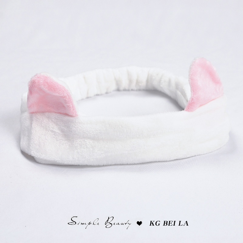 Băng Đô Rửa Mặt Nam Nữ Tai Mèo Bờm Cài Tóc Cute