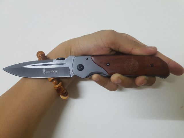 Dao phượt gấp gọn cao cấp, có chốt an toàn chống gập giá rẻ HUTI KNIFE Browning DA30