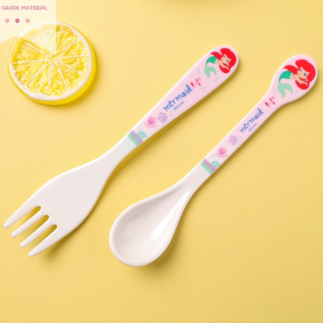 Set Muỗng nĩa Melamine in hoạt hình Disney size nhỏ cho bé