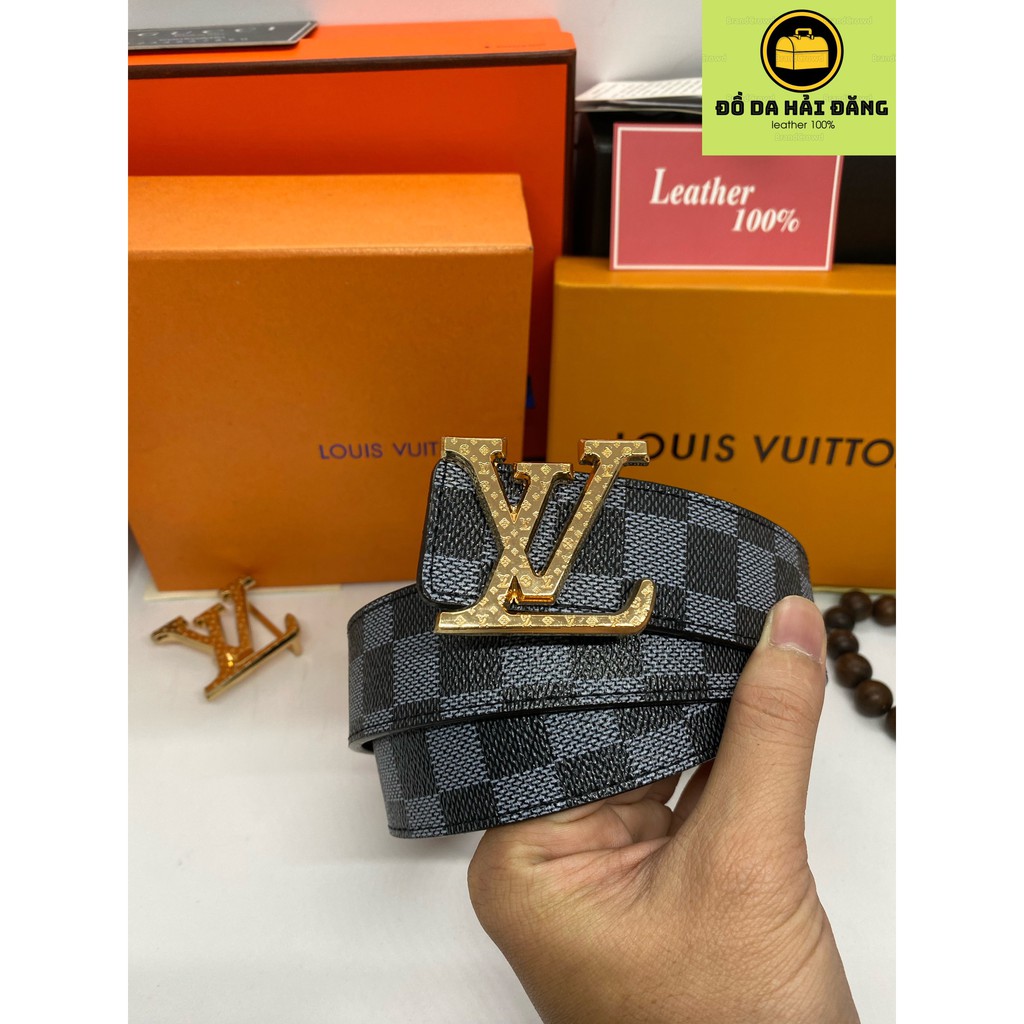 Thắt Lưng Nam LV cao cấp, Dây lưng Nam LV thời trang đủ màu trắng ,xanh,nâu mẫu dây nịt nam LV hot trend 2021