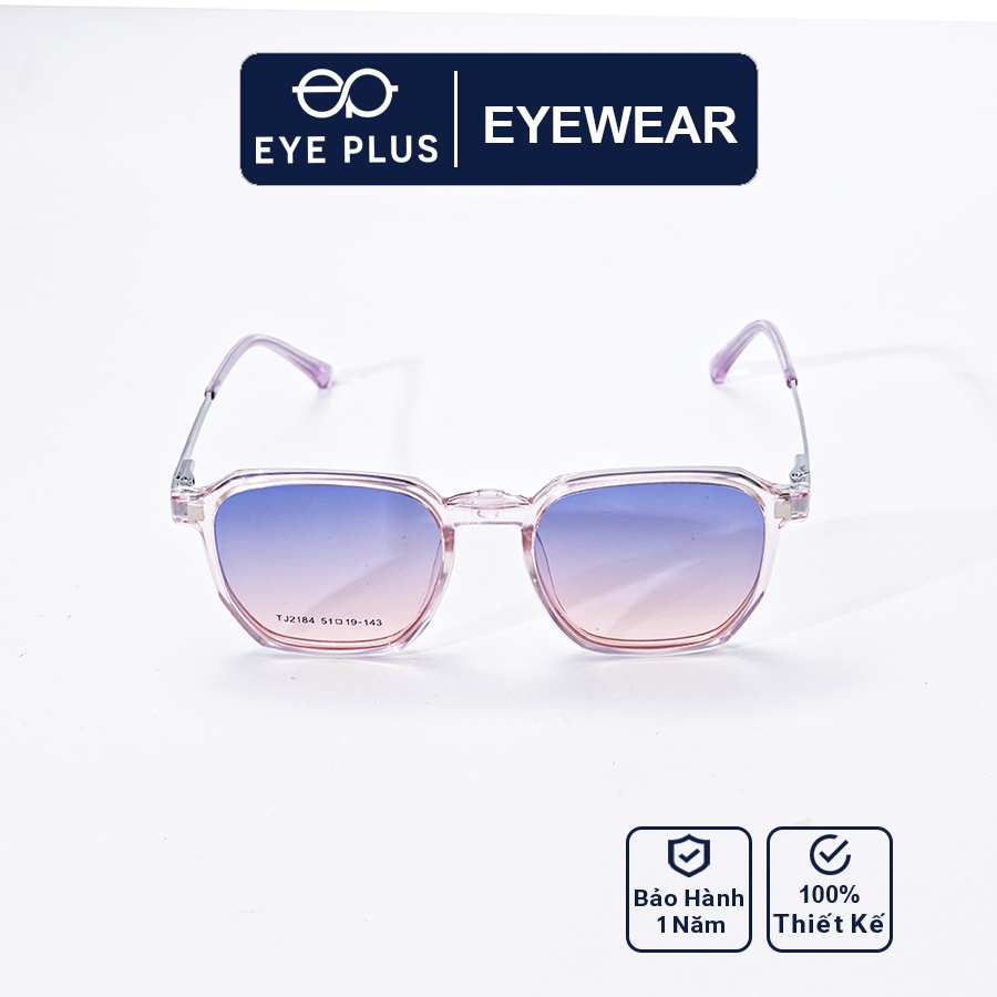 Gọng kính râm cận nam nữ thời trang EYE PLUS luc giác hot trend 2in1KL-2184