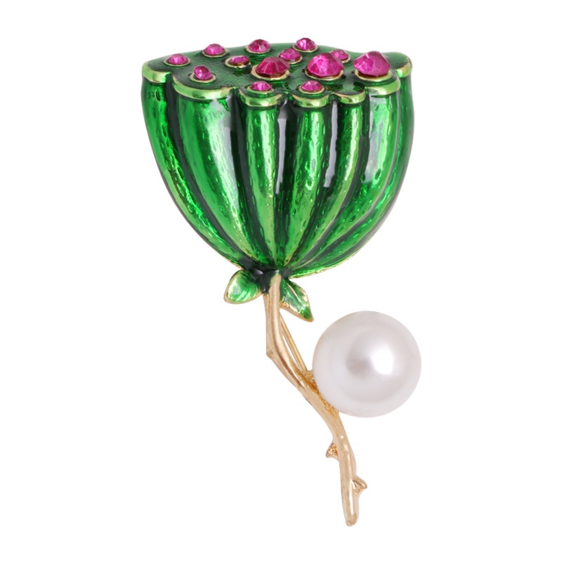 Trsince Ghim Cài Áo Hình Trái Cây Đính Đá Ngọc Trai Lựu Ngọc Trai Đáng Yêu Thời Trang Cho Nữ