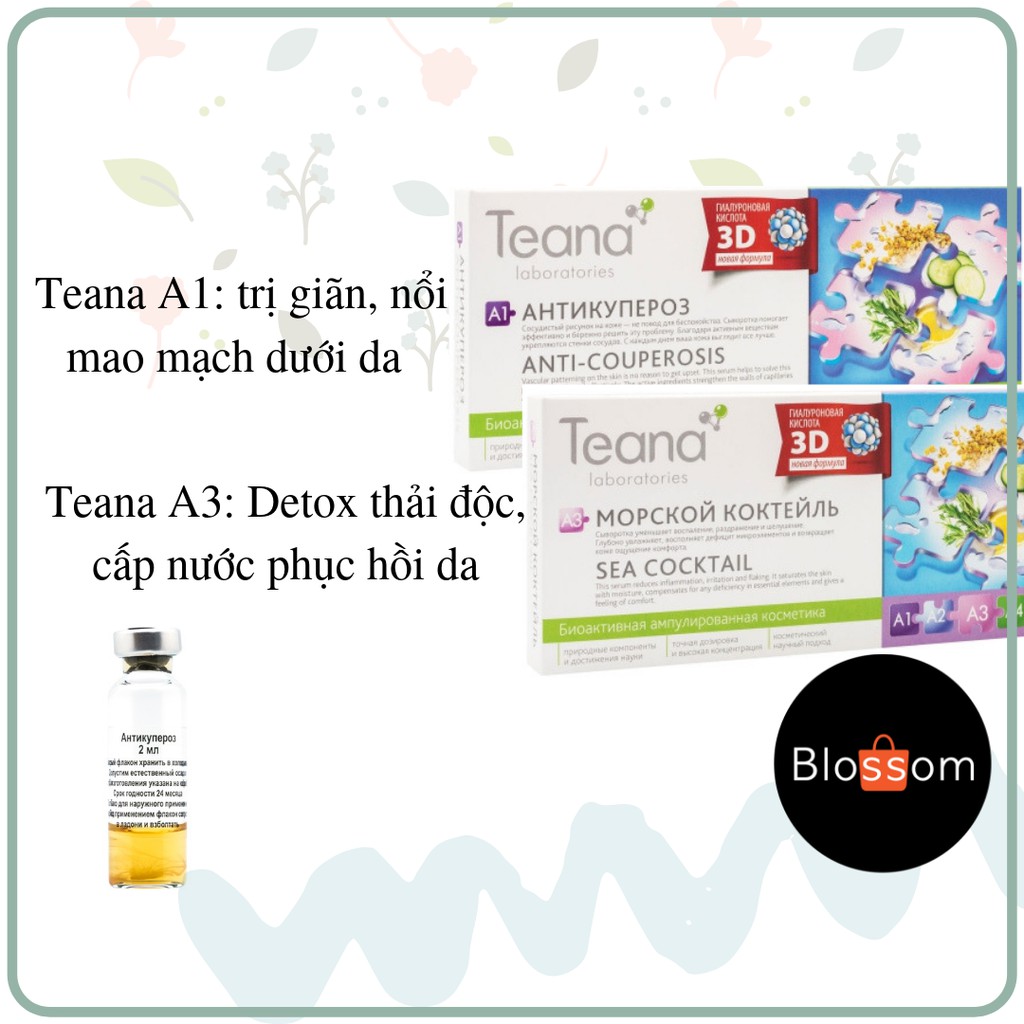 Serum Teana A1 A3 cho da yếu mỏng, giãn nổi mao mạch dưới da