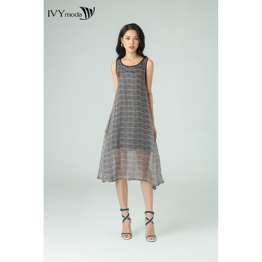 IVY moda Đầm voan cổ tròn MS 41M5434