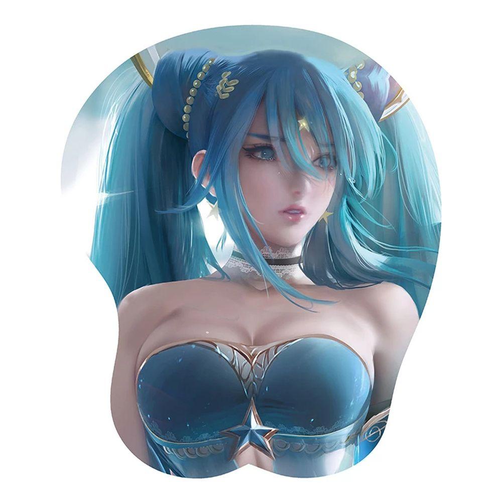 Miếng Lót Chuột Silicone Hình Anime Gợi Cảm