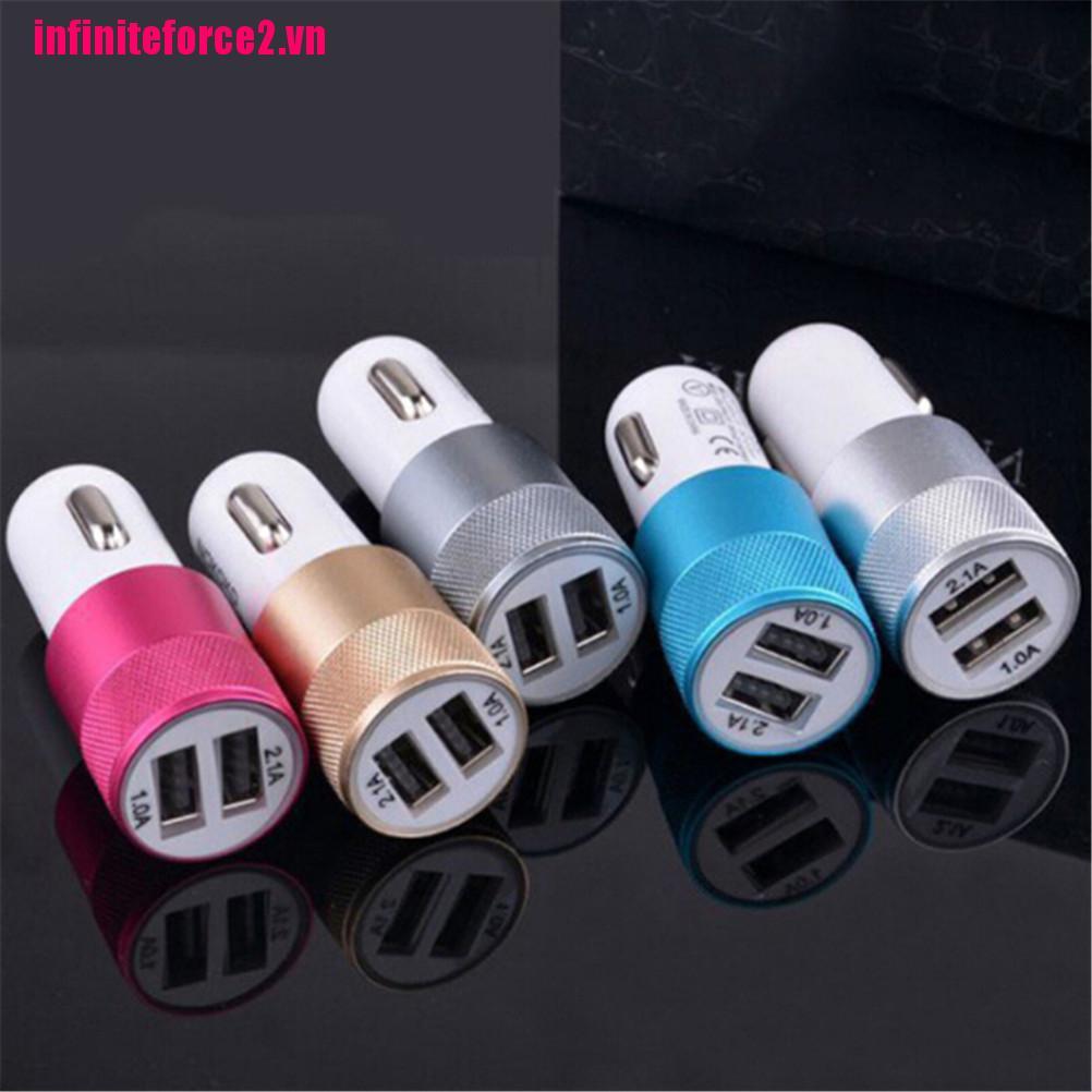 Bộ sạc nhanh xe hơi 2 cổng USB mới phổ biến 3.1A dành cho iPhone 6/ 6S/ 7 iPod/ iPad Samsung