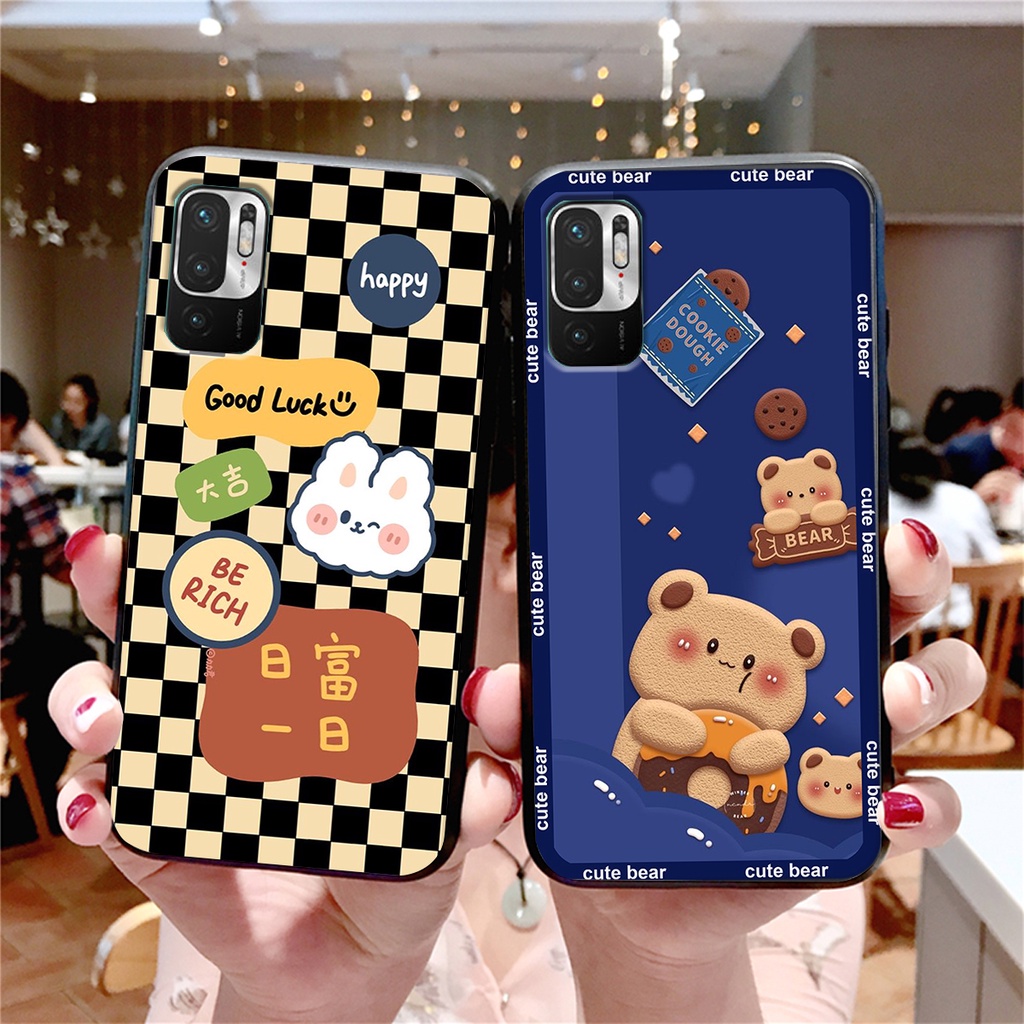 Ốp lưng Xiaomi REDMI NOTE 10 5G in hình 3D GẤU cute be@r, soda, happy day cực hot ,thời thượng