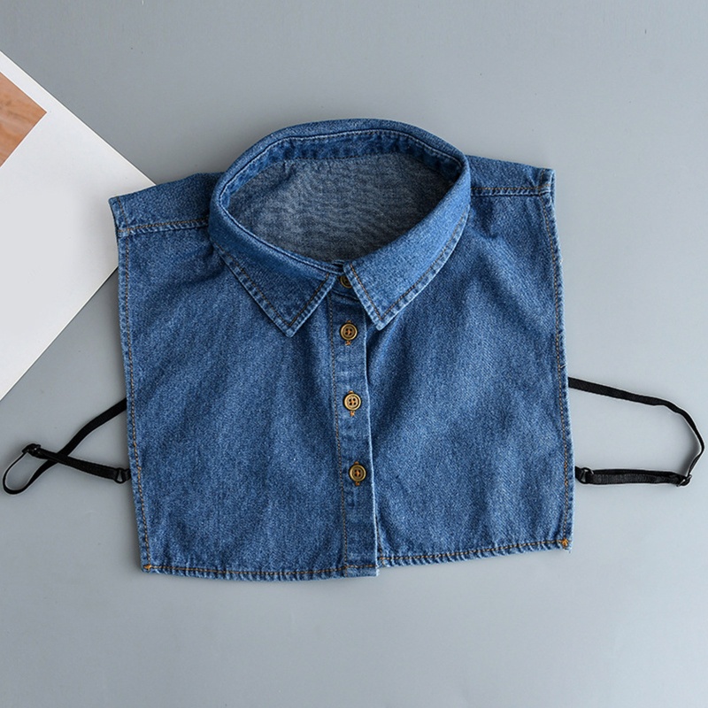 Cổ Áo Sơ Mi Denim Hình Vuông Thời Trang Dành Cho Nữ